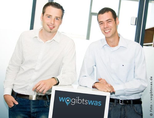 Die beiden Gründer von wogibtswas.de